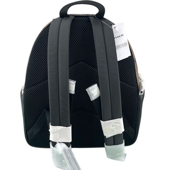 Coach Court Backpack In Signature Canvas With Bow Print Bag Purse - Picture 5 of 16